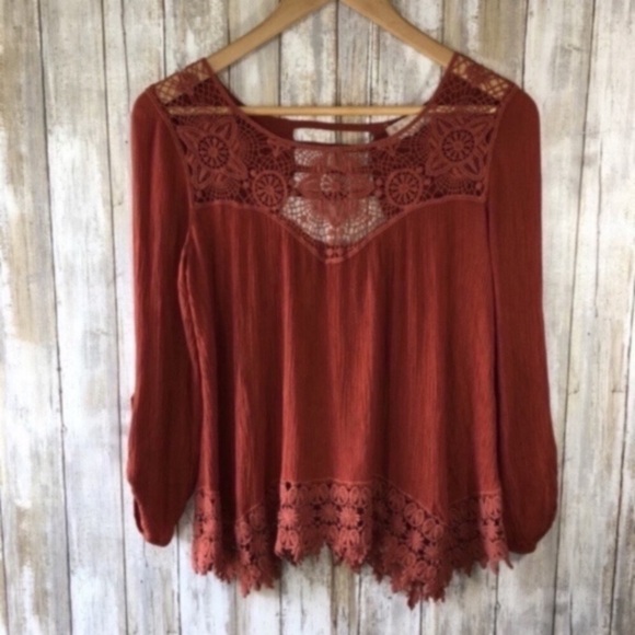 Altar'd State Tops - Altar’d State Burnt Orange Blouse